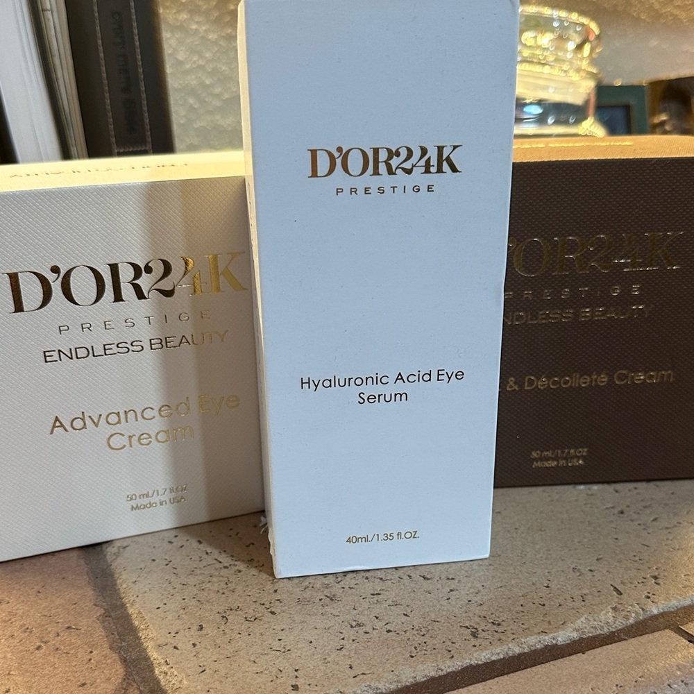 D’OR24K Advanced Eye Cream, hyaluronic acid eye serum , neck & Decoliete Cream!